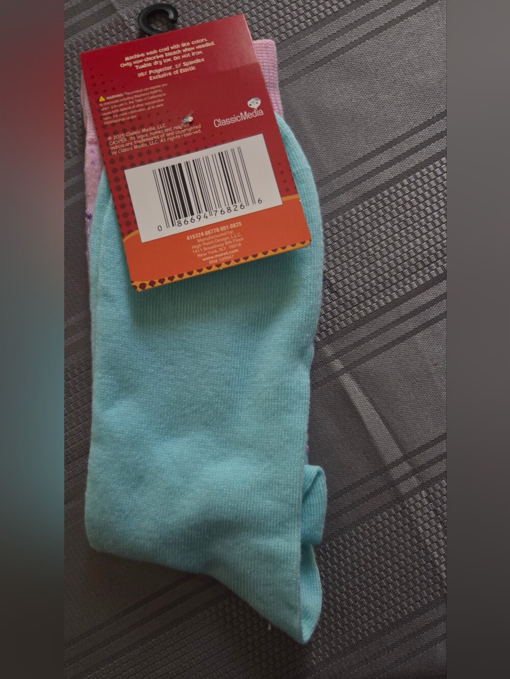 Halloween Casper Graphic Crew Socks - Picture 2 of 3